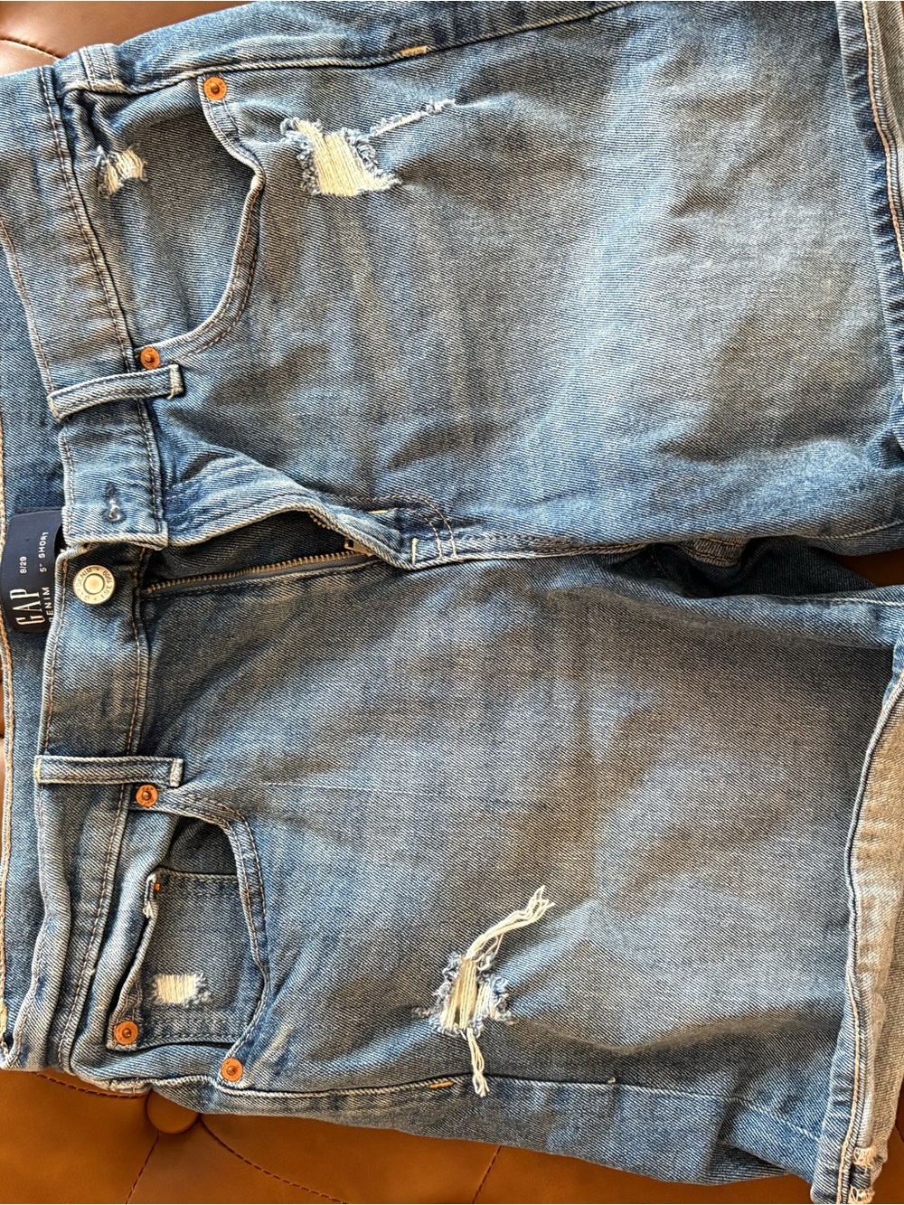 GAP Light Blue Distressed Women's Denim Shorts
